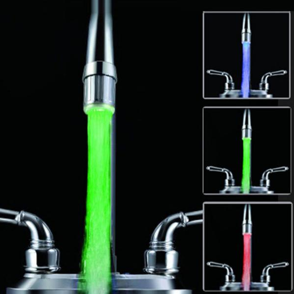 Water Glow LED Faucet Light Temperature Sensor