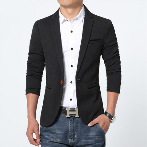 Premium Slim Cotton Blazer Jacket - Bachelor Hut