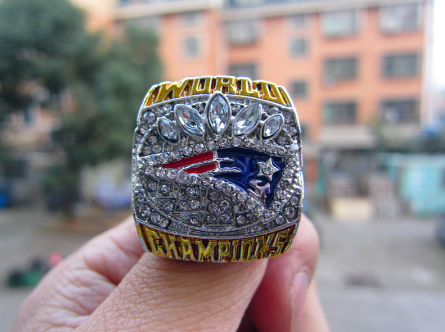 Solid 14k White Gold Diamond New England Patriots Championship Ring Replica  41g | eBay