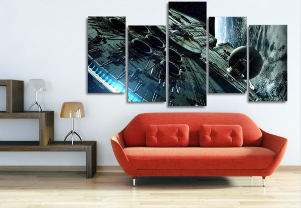 Star Wars Ship 5 Piece Wall Mural - Bachelor Hut