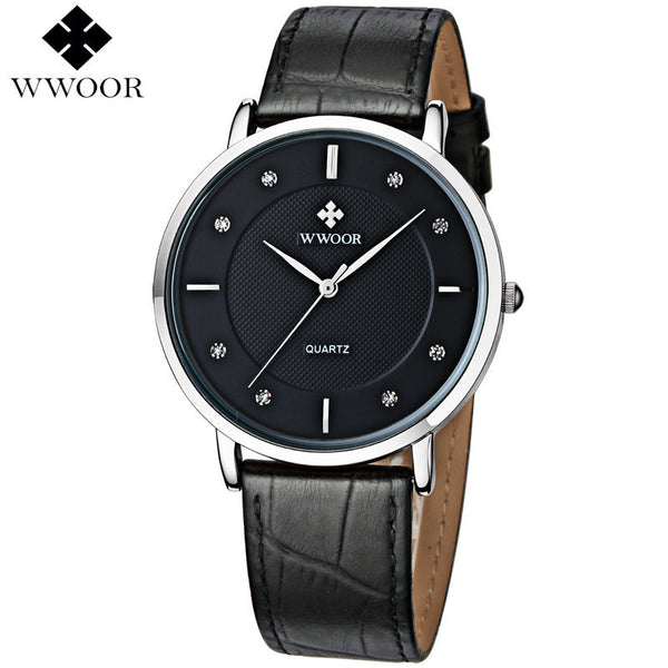 Wwoor Ultra Thin Leather Waterproof Watch - Bachelor Hut