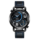 Break New Men Sports Style Dual Time Zone Quartz Watch - Bachelor Hut