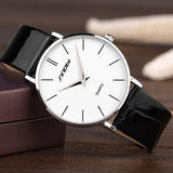 Sinobi Slim Leather Quartz Casual Watch - Bachelor Hut