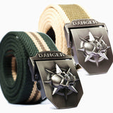 Canvas Belt Metal Skull Tactics Woven Belt - Bachelor Hut