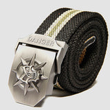 Canvas Belt Metal Skull Tactics Woven Belt - Bachelor Hut