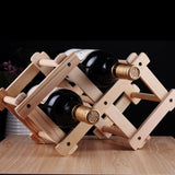 Classical Wooden Wine Bottle Kitchen Bar Holder Display - Bachelor Hut