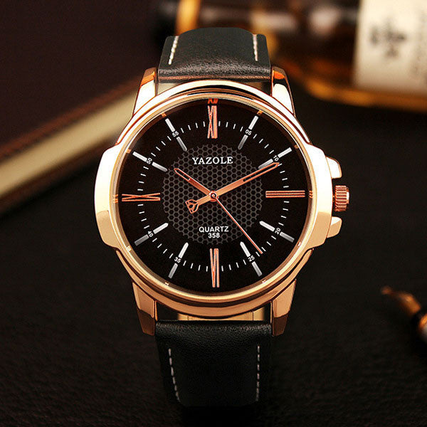 Yazole Rose Gold Luxury Watch - Bachelor Hut