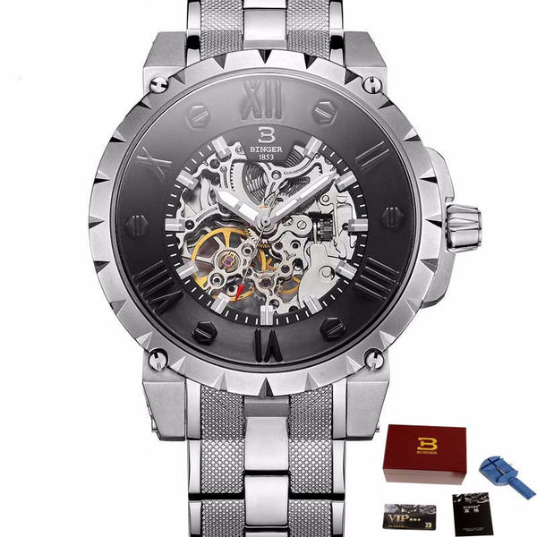 Binger Sapphire Crystal Luxury 3D Watch - Bachelor Hut