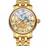 Switzerland Luxury Gold Self-Wind Skeleton Watch - Bachelor Hut