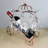 Metal Wine and Glasses Rack - Bachelor Hut