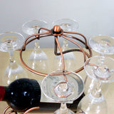 Metal Wine and Glasses Rack - Bachelor Hut