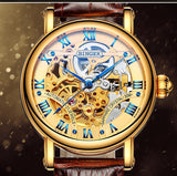 Switzerland Luxury Gold Self-Wind Skeleton Watch - Bachelor Hut