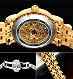 Switzerland Luxury Gold Self-Wind Skeleton Watch - Bachelor Hut