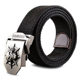 Canvas Belt Metal Skull Tactics Woven Belt - Bachelor Hut